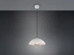 Pendelleuchte VARYA Metallschirm Hellgrau mit Blendschutz, Ø 32cm