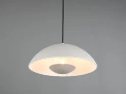 Pendelleuchte VARYA Metallschirm Hellgrau mit Blendschutz, Ø 32cm