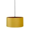 Pendelleuchte Vintage mit Lampenschirm Samt Gelb / Gold, Ø 40cm