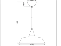Pendelleuchte WILTON 1 flammig Metall Silber matt Lampenschirm, Ø 35cm