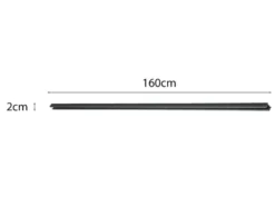 2-Phasen Schiene für DUOline Schienensystem Schwarz matt, Länge 160cm
