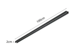 2-Phasen Schiene für DUOline Schienensystem Schwarz matt, Länge 100cm