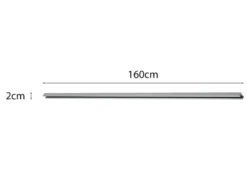 2-Phasen Schiene für DUOline Schienensystem Grau matt, Länge 160cm