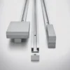 2-Phasen Schiene für DUOline Schienensystem Grau matt, Länge 50cm