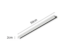 2-Phasen Schiene für DUOline Schienensystem Weiß matt, Länge 50cm