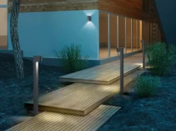 Pollerleuchte Anthrazit mit Bewegungsmelder inklusive GU10 LED, Höhe 100cm