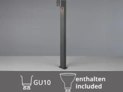 Pollerleuchte Anthrazit mit Bewegungsmelder inklusive GU10 LED, Höhe 100cm