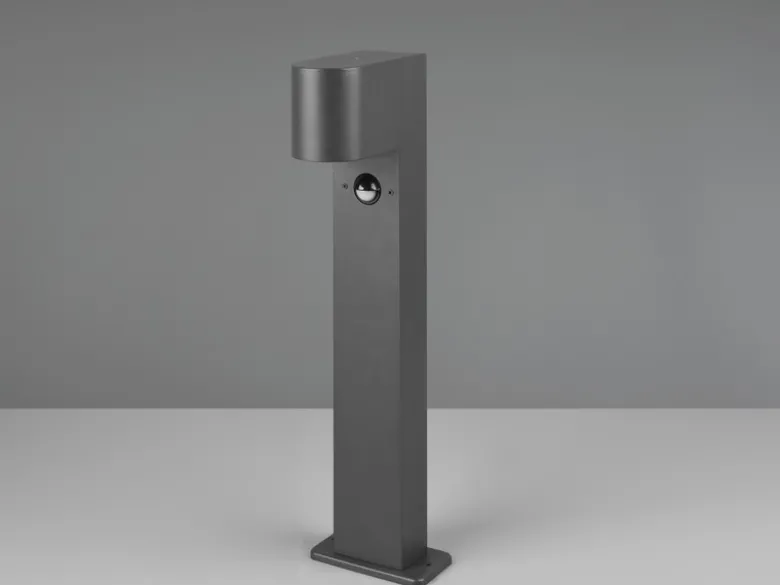Pollerleuchte Anthrazit mit Bewegungsmelder inklusive GU10 LED, Höhe 50cm