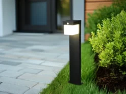 Pollerleuchte COLOMBO mit Solar und Strom, Hybrid mit Bewegungsmelder H: 50cm