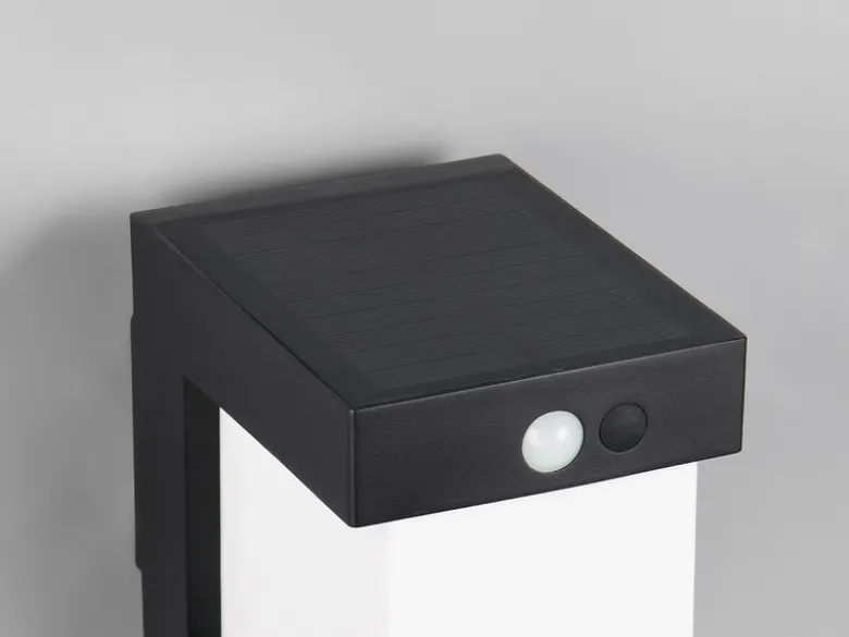Pollerleuchte COLOMBO mit Solar und Strom, Hybrid mit Bewegungsmelder H: 50cm