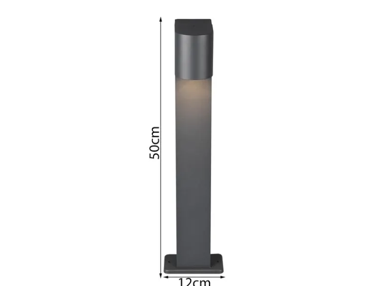 Pollerleuchte Downlight Anthrazit inklusive Erdspieß & GU10 LED, Höhe 50cm