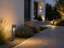 Pollerleuchte Downlight aus Aluminium Anthrazit inklusive GU10 LED, Höhe 50cm