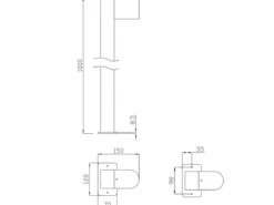 Pollerleuchte Downlight aus Aluminium Anthrazit inklusive GU10 LED, Höhe 100cm
