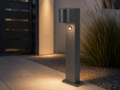 Pollerleuchte ROYA mit Bewegungsmelder, Downlight Anthrazit, Höhe 50cm