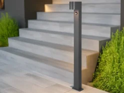 Pollerleuchte ROYA mit Bewegungsmelder, Downlight Anthrazit, Höhe 100cm