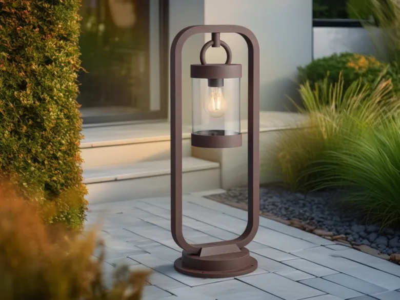 Pollerleuchte SAMBESI Laterne im Landhausstil Rostoptik, Höhe 60cm