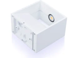 Quadratische LED Außenwandleuchte weiß, 9 Watt, 3000K
