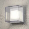 Quadratische Wandleuchte SANREMO, bruchsicherer Schirm, 6W HP-LED, IP54