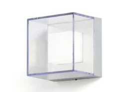 Quadratische Wandleuchte SANREMO, bruchsicherer Schirm, 6W HP-LED, IP54