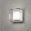 Quadratische Wandleuchte SANREMO, bruchsicherer Schirm, 9W HP-LED, IP54
