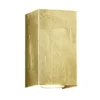 Rechteckige LED Wandleuchte in Gold foliert, Up & Down Strahler, Höhe 15cm