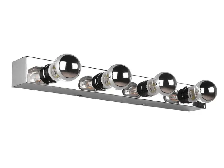 Retro Badezimmer Wandleuchte THEATRO in Chrom 55cm - Spiegelleuchte