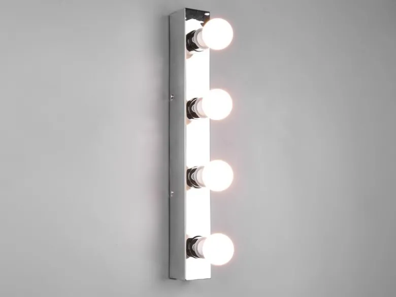 Retro Badezimmer Wandleuchte THEATRO in Chrom 55cm - Spiegelleuchte