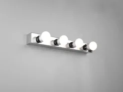 Retro LED Badezimmer Wandleuchte in Chrom 55cm - Spiegelleuchte