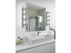 Retro LED Badezimmer Wandleuchte in Chrom 55cm - Spiegelleuchte