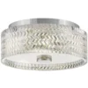 Retro LED Deckenleuchte Silber Chrom mit Chevron Glas Lampenschirm Ø 30,5cm