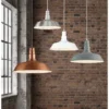 Retro LED Pendelleuchte Lampenschirm Metall Weiß, Ø 36cm