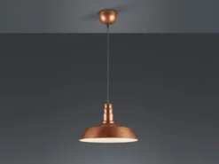Retro LED Pendelleuchte Lampenschirm Metall Kupfer Antik, Ø 36cm