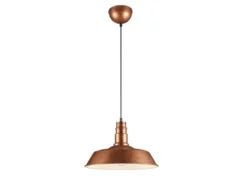 Retro LED Pendelleuchte Lampenschirm Metall Kupfer Antik, Ø 36cm