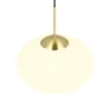 Retro LED Pendelleuchte Messing mit Glaskugel Lampenschirm, Ø 40cm