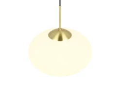Retro LED Pendelleuchte Messing mit Glaskugel Lampenschirm, Ø 40cm