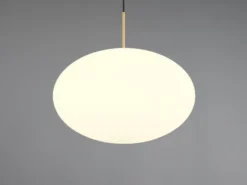 Retro LED Pendelleuchte Messing mit Glaskugel Lampenschirm, Ø 40cm