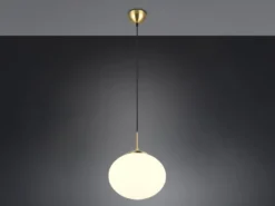 Retro LED Pendelleuchte Messing mit Glaskugel Lampenschirm, Ø 30cm