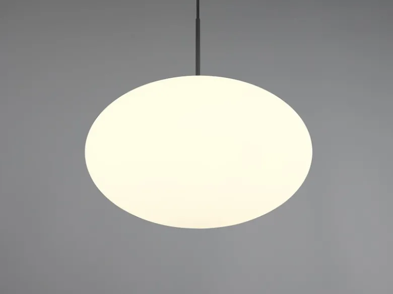 Retro LED Pendelleuchte Schwarz mit Glaskugel Lampenschirm, Ø 40cm