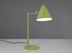 Retro LED Schreibtischleuchte mit Schwenkarm aus Metall Grün, Höhe 50,5cm