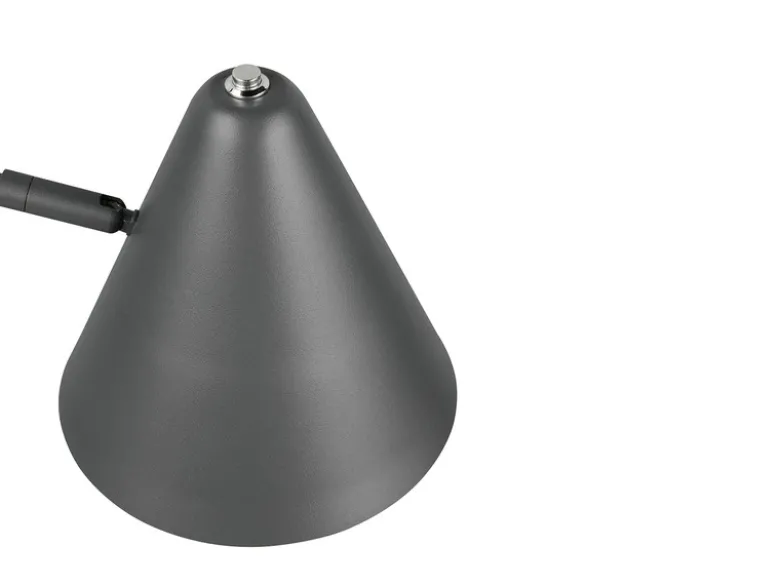 Retro LED Schreibtischleuchte mit Schwenkarm aus Metall Anthrazit, Höhe 50,5cm