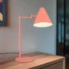 Retro LED Schreibtischleuchte mit Schwenkarm aus Metall Apricot, Höhe 50,5cm