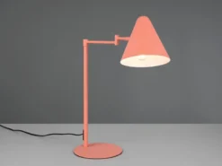 Retro LED Schreibtischleuchte mit Schwenkarm aus Metall Apricot, Höhe 50,5cm