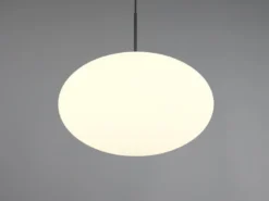 Retro Pendelleuchte FOMENTO Schwarz mit Glaskugel Lampenschirm, Ø 40cm