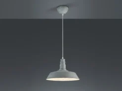 Retro Pendelleuchte WILL Lampenschirm Metall Betonoptik, Ø 36cm
