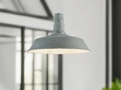 Retro Pendelleuchte WILL Lampenschirm Metall Betonoptik, Ø 36cm