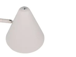 Retro Schreibtischlampe COSIMA mit Schwenkarm aus Metall Hellgrau, Höhe 50,5cm