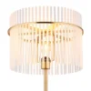 Retro Stehleuchte GORLEY mit transparenten Echtglas Stäben, Höhe 152cm