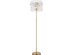 Retro Stehleuchte GORLEY mit transparenten Echtglas Stäben, Höhe 152cm