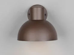 Retro Style Downlight Außenwandleuchte ELBE Rostbraun, Ø 20cm