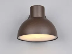Retro Style Downlight Außenwandleuchte ELBE Rostbraun, Ø 20cm